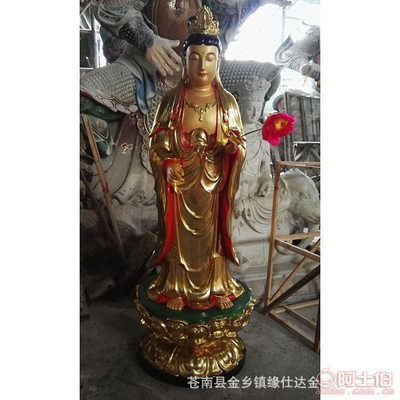 緣仕達工藝品廠 專業定制木雕佛像西方三圣彩繪座像，打造信仰藝術的精品